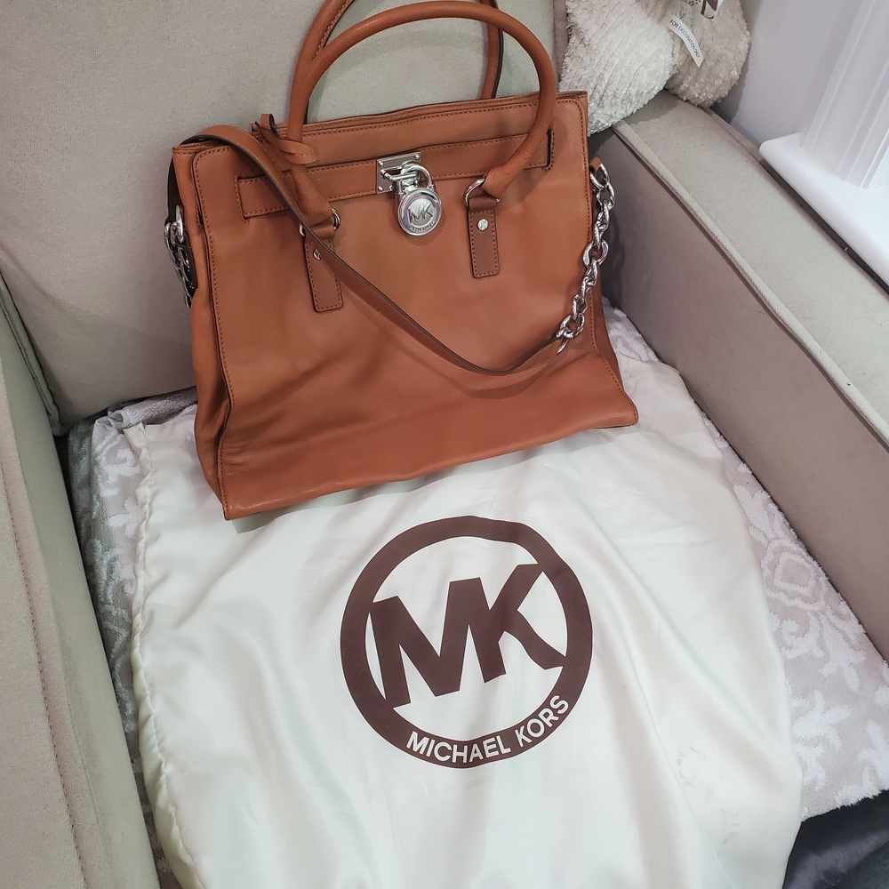IUC Michael Kors Tan Leather Tote Bag